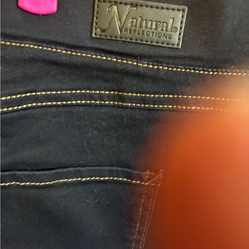 Natural Reflections Dark Pants with Contrast Stitching